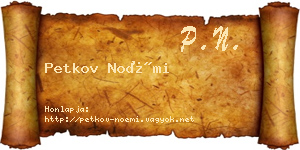 Petkov Noémi névjegykártya